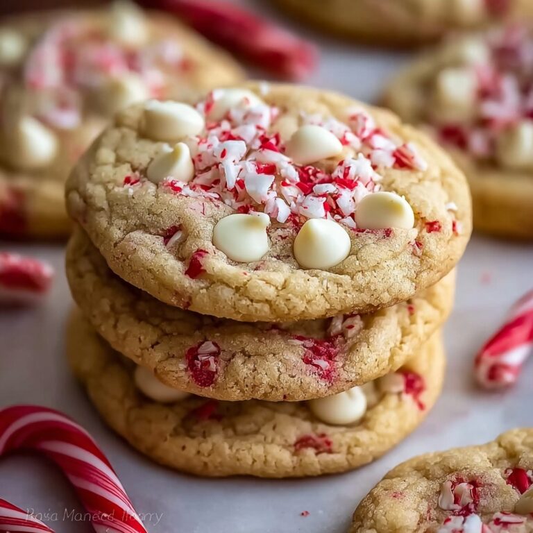 White Chocolate Candy Cane Cookies Recipe