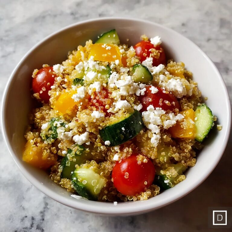 Quinoa Salad with Cherry Tomatoes, Cucumber, and Feta Recipe