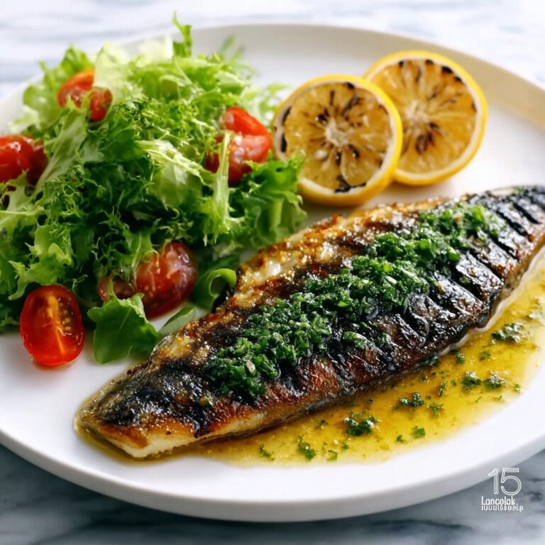 Grilled Barramundi with Lemon Butter & Garden Salad Recipe